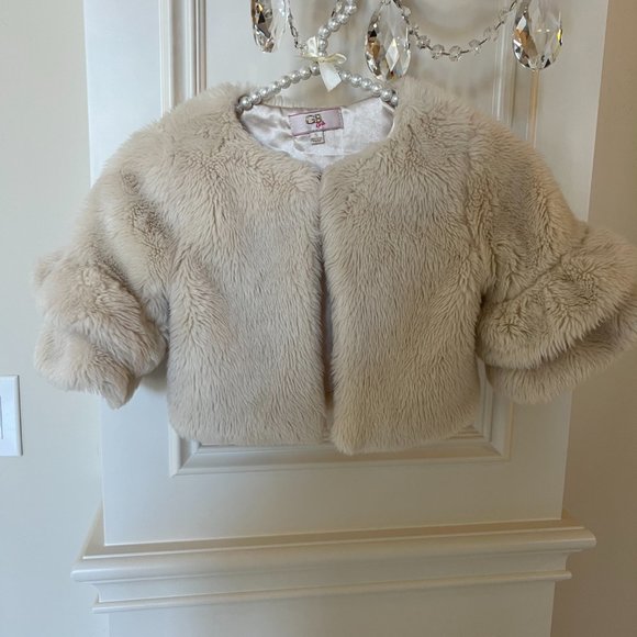 GB girls Other - GB Girls' Faux Fur Cropped Stole Coat I Size S